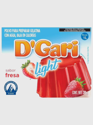 Gelatina Dgari light fresa 24/20 g
