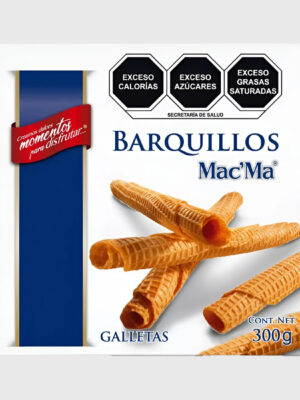 Macma galletas Barquillos Largos paquete con 300g / 16 paquetes
