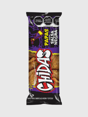 Chidas papas Salsa negra 85 g