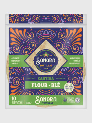 Tortilla Sonora de harina de trigo 8 pulgadas 12/10 piezas